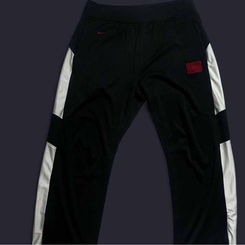 Nike X LeBron Men's Black Joggers with White Accents